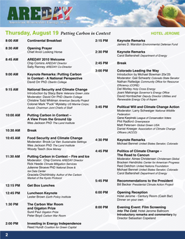 Thursday, August 19 Putting Carbon in Context 2