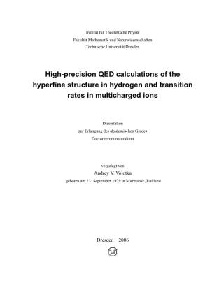 High-Precision QED Calculations of the Hyperfine Structure in Hydrogen