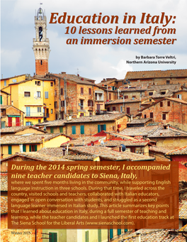 Education in Italy: 10 Lessons Learned from an Immersion Semester