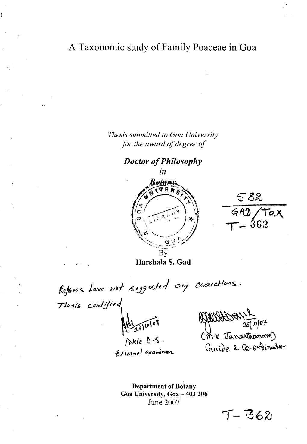 A Taxonomic Study of Family Poaceae in Goa C7",D1wrickn