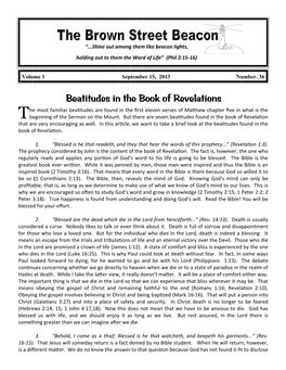 Beatitudes in the Book of Revelations