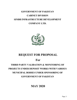 REQUEST for PROPOSAL for MAY 2020
