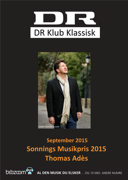 Sonnings Musikpris 2015 Thomas Adès