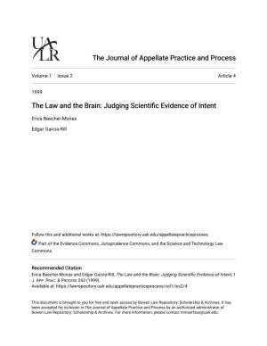 The Law and the Brain: Judging Scientific Evidence of Intent