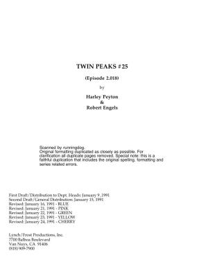 Twin Peaks #25