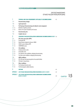 Chapter 15 Safe Decommissioning Of