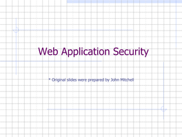 Web Application Security