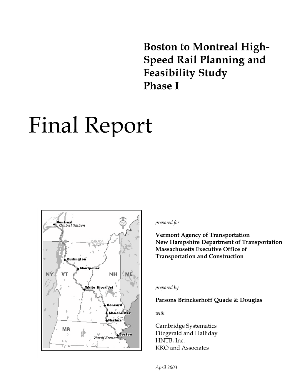 Boston-Montreal High Speed Rail Project