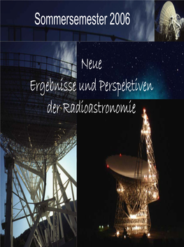 Neue Ergebnisse Und Perspektiven Der Radioastronomie
