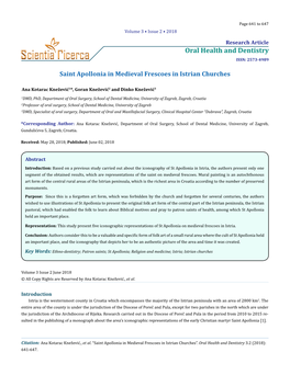 Oral Health and Dentistry ISSN: 2573-4989