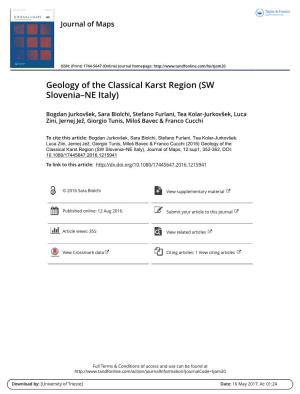 Geology of the Classical Karst Region (SW Slovenia–NE Italy)