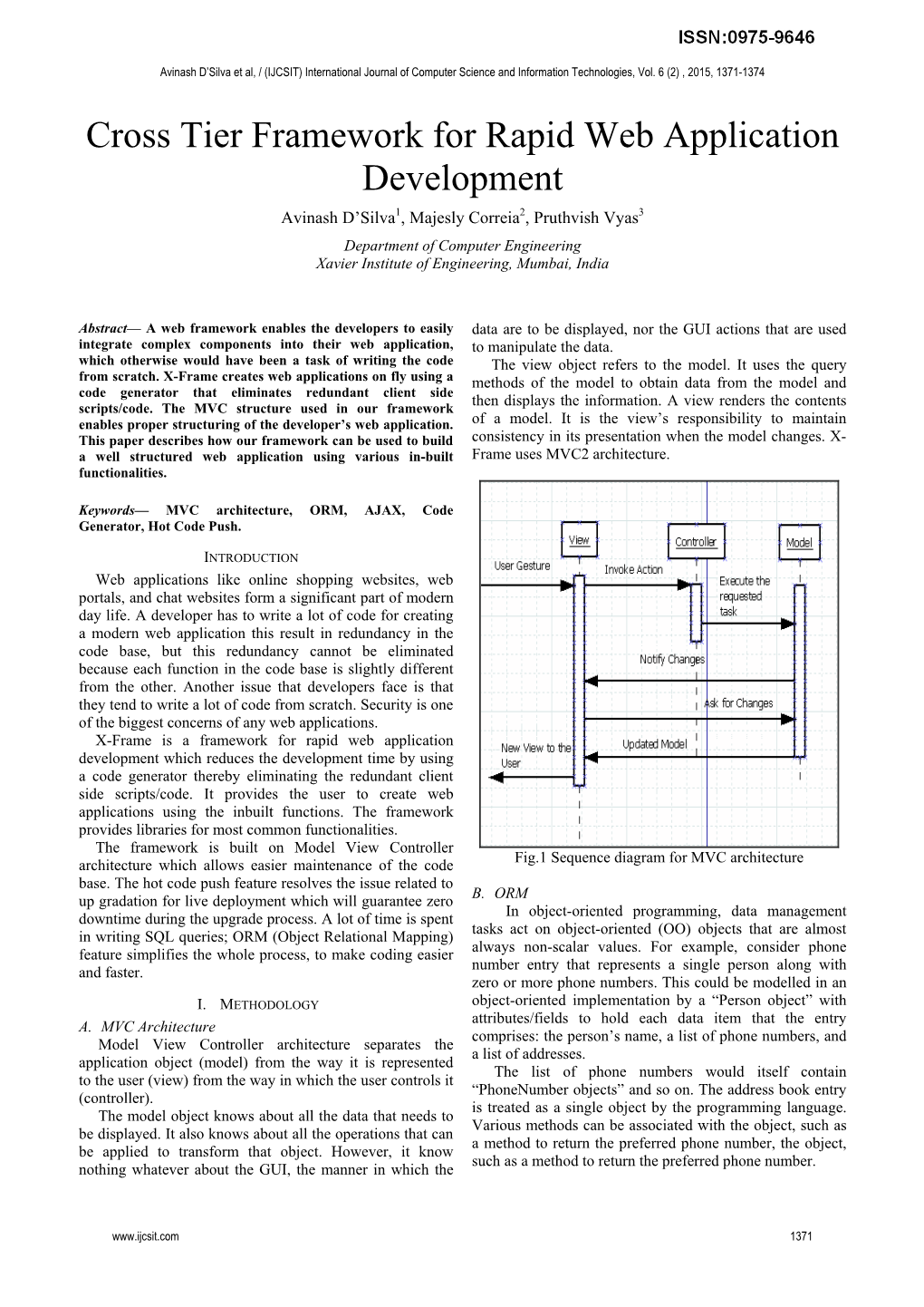 Cross Tier Framework for Rapid Web Application Development