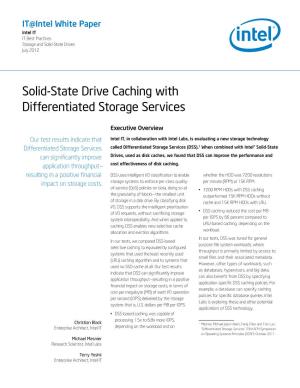 Solid-State Drive Caching with Differentiated Storage Services