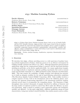 Mlpy: Machine Learning Python