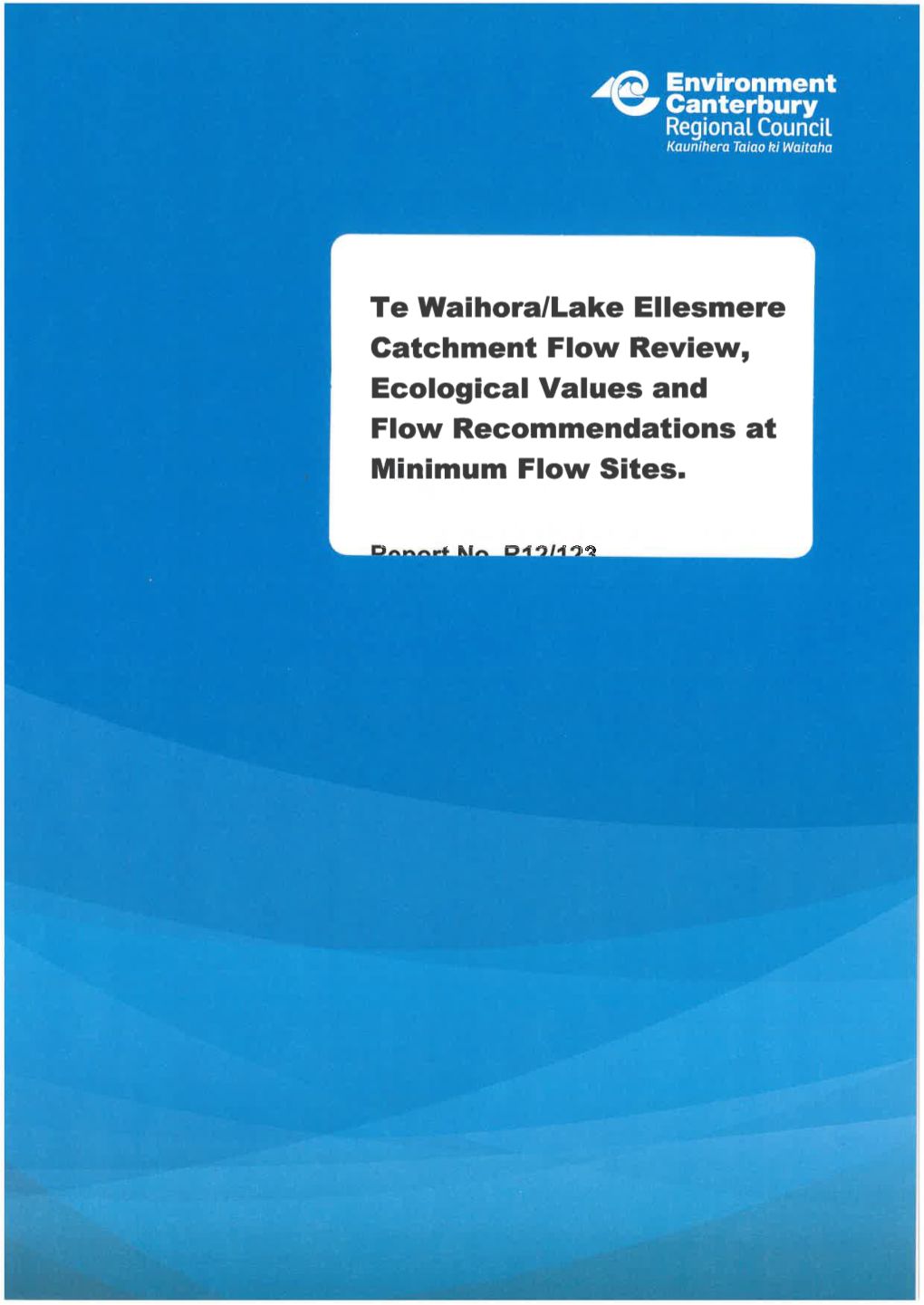 Te Waihora/Lake Ellesmere Catchment Flow Review, Ecological Values and Flow Recommendations at Minimum Flow Sites