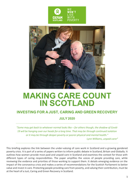 Making Care Count in Scotland