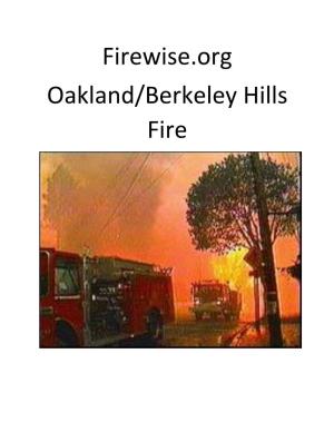 Firewise.Org Oakland/Berkeley Hills Fire