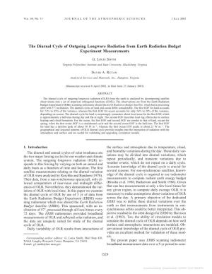 The Diurnal Cycle of Outgoing Longwave Radiation from Earth Radiation Budget Experiment Measurements