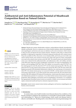 Antibacterial and Anti-Inflammatory Potential of Mouthwash