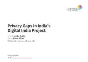 Privacy Gaps in India's Digital India Project
