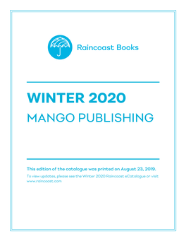 Winter 2020 Mango Catalogue