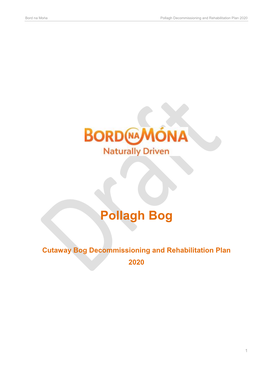 Pollagh Decommissioning and Rehabilitation Plan 2020