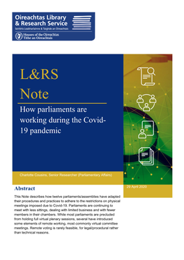 L&RS Note | How Parliaments Are Working During the Covid-19