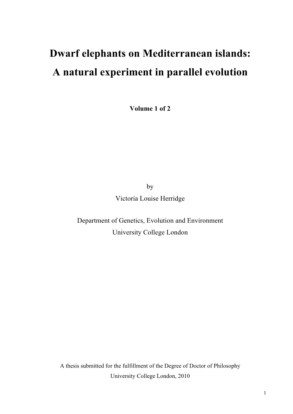 Dwarf Elephants on Mediterranean Islands: a Natural Experiment in Parallel Evolution