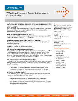 TCPA Best Practices: Consent, Compliance, Communication