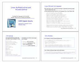 Linux Authentication and Access Control 4-2