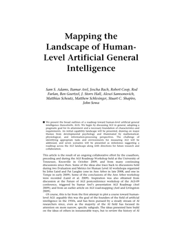 Mapping the Landscape of Human- Level Artificial General Intelligence