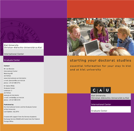 Starting Your Doctoral Studies C A