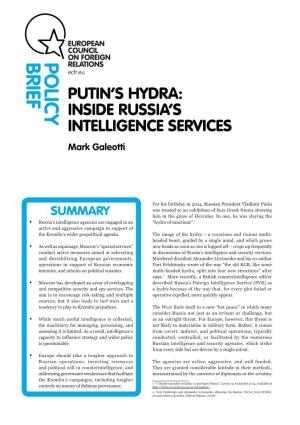 Inside Russia's Intelligence Agencies