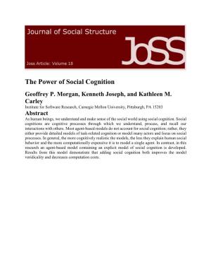 The Power of Social Cognition