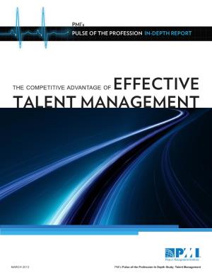 Competitive Advantage of Effective Talent Management | PMI Pulse Of