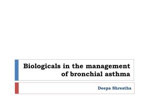 Biologicals in Asthma
