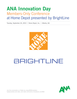 ANA Innovation Day Members-Only Conference at Home Depot Presented by Brightline