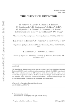 The CLEO RICH Detector Design