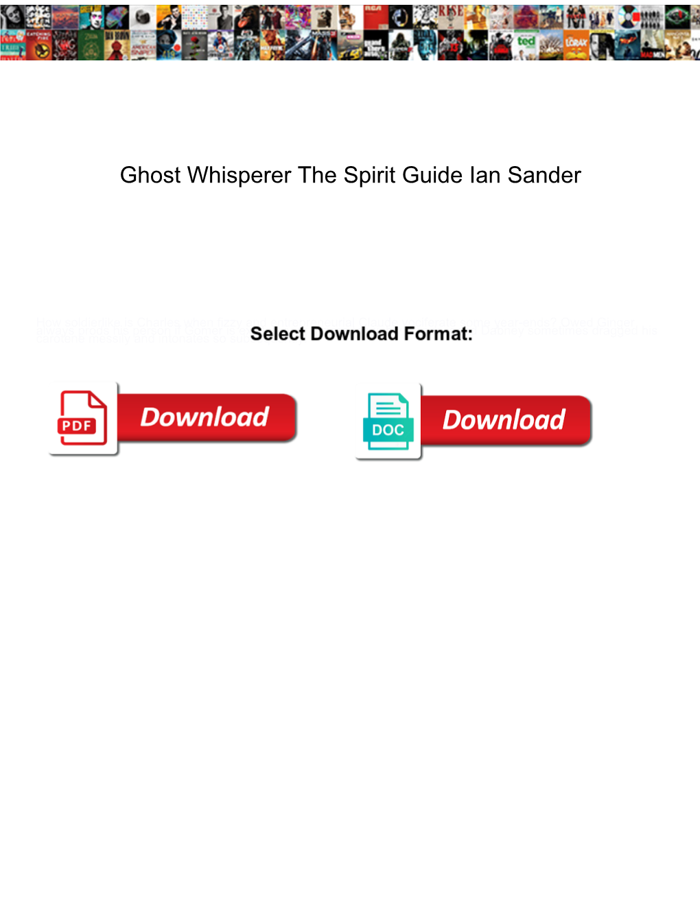 Ghost Whisperer the Spirit Guide Ian Sander