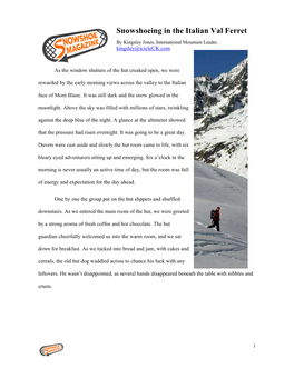 Snowshoeing in the Italian Val Ferret