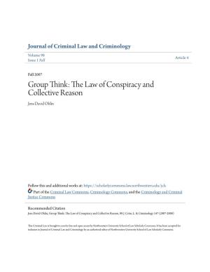 The Law of Conspiracy and Collective Reason Jens David Ohlin