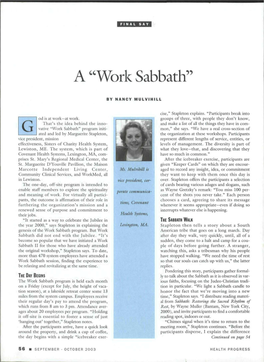 A Work Sabbath