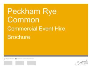 Peckham Rye Common Commercial Event Hire