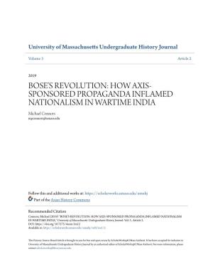 Bose's Revolution: How Axis-Sponsored Propaganda