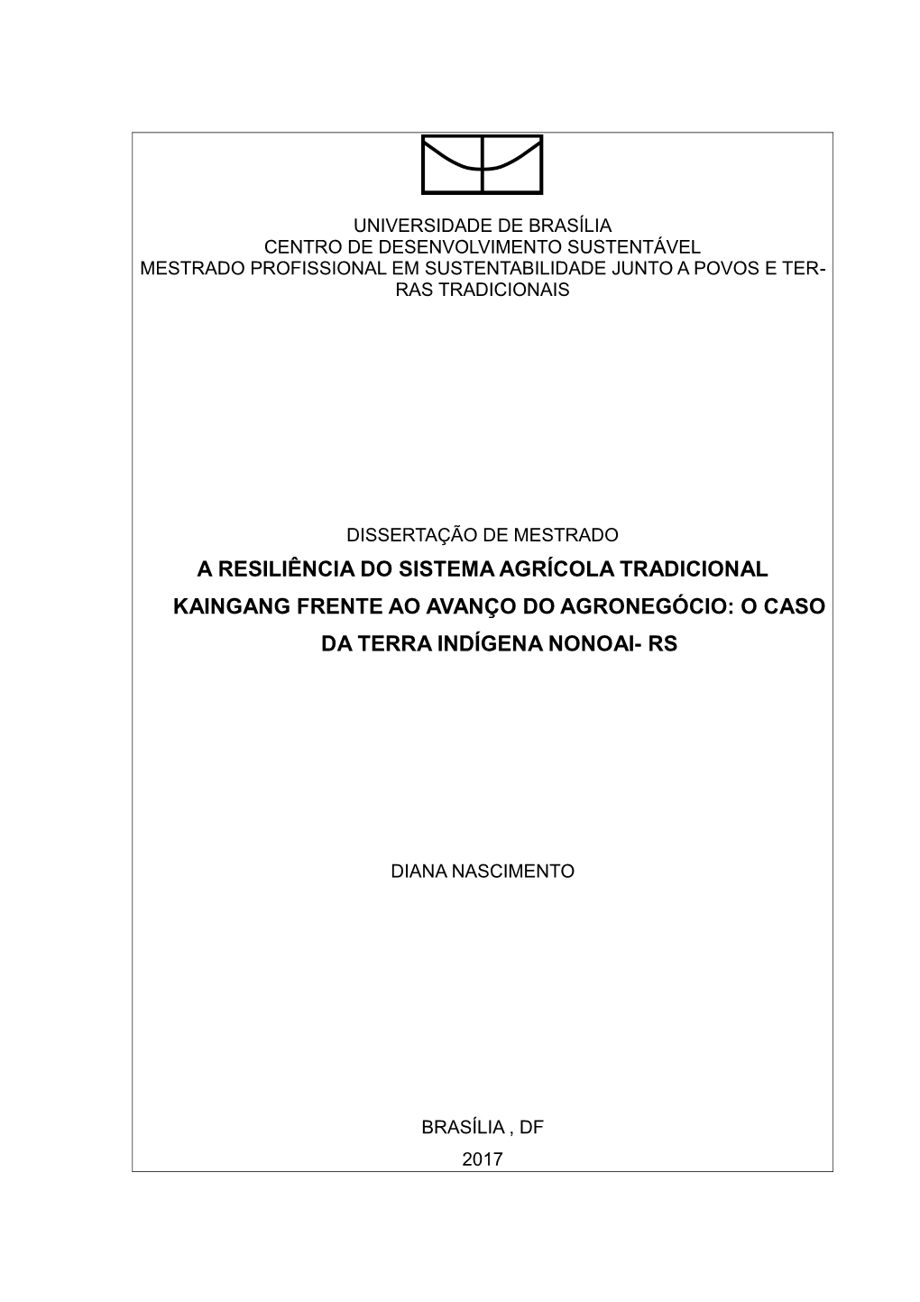 O Caso Da Terra Indígena Nonoai- Rs