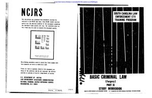 BASIC CRIMINAL LAW LAW ENFORCEMENT ASSISTANCE ADMINISTRATION .4B Manonal CRIMINAL JUSTICE REFERENCE SERVICE (Forger, ) WASHINGTON, D.C