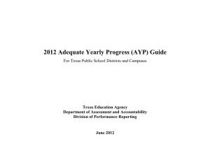 Adequate Yearly Progress (AYP) Guide