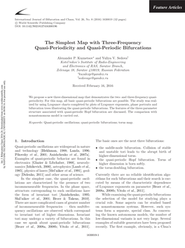 The Simplest Map with Three-Frequency Quasi-Periodicity and Quasi-Periodic Bifurcations