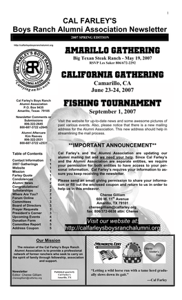 Amarillo Gathering California Gathering Fishing Tournament