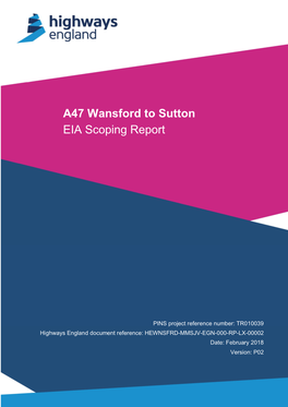 A47 Wansford to Sutton EIA Scoping Report